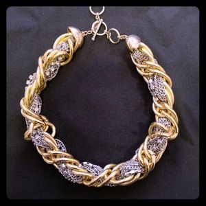 Silver & Gold Chain Necklace from Banana Republic.